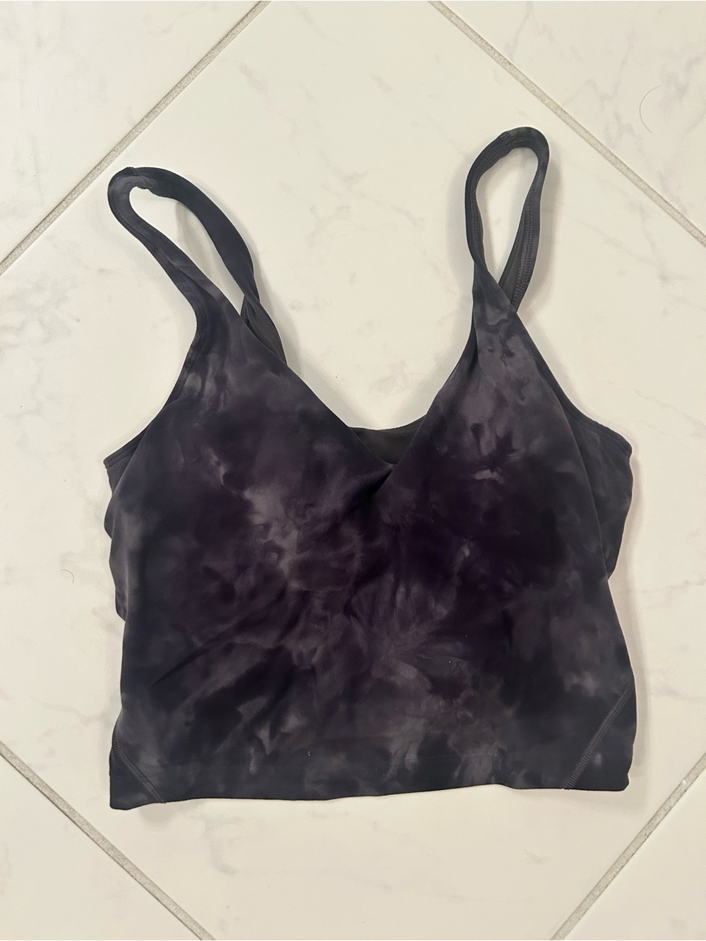 lululemon athletica Black Marble-Print Align Tank